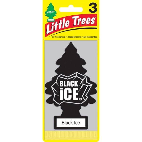 Little-Trees Little Trees Black Ice Scent Car Air Freshener Solid , 3PK U3S-32055